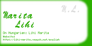marita lihi business card